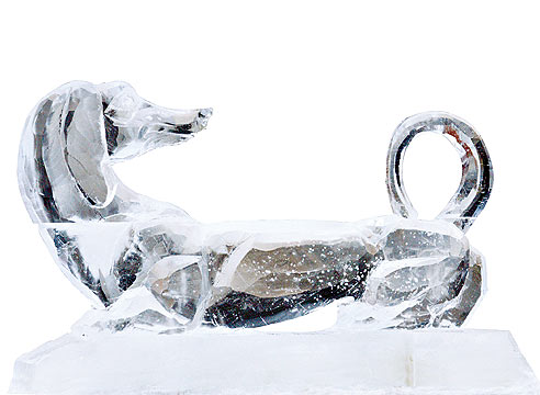 Ледяная скульптура "Собака"