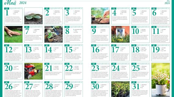 Лунный посевной календарь садовода, цветовода и огородника на май 2024 года