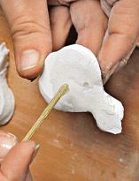 Заливка формы гипсом