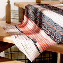 Полосатый лоскутный коврик-половичок