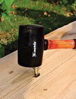 Крепеж доски к валунам