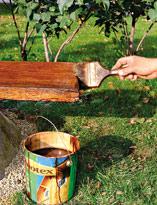 Обработка доски составом от гнили