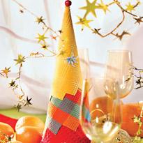 Новогодняя елка из бумаги и ткани. Шаг 8 Новогодняя елка из бумаги и ткани. Шаг 8