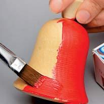 Покраска колокольчика красной краской