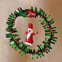 Бисерное украшение Дед Мороз