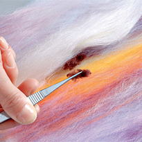 Зимнее панно из шерсти в подарок. Шаг 4