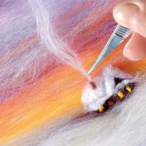 Зимнее панно из шерсти в подарок. Шаг 6