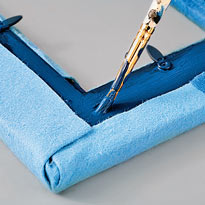 Покраска рамки в синий цвет