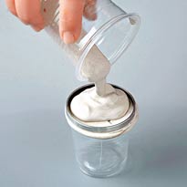 Заливка матрицы гипсом