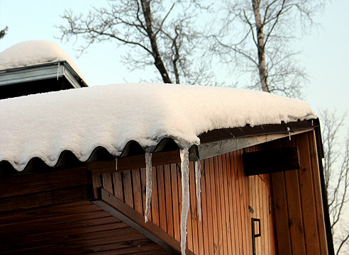 Крыша зимой