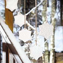 Снежинки из гипса