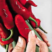 Крепеж стручков на конус