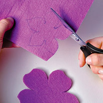 Оконное украшение из фетра. Шаг 1