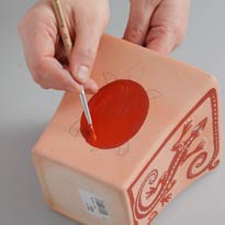 Кашпо в терракотовых тонах. Шаг 2