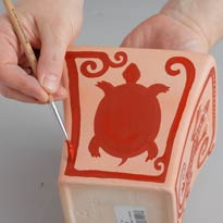 Кашпо в терракотовых тонах. Шаг 3