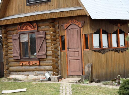 Дом в русском бревенчатом стиле