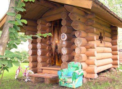 Детский домик, деревянный сруб