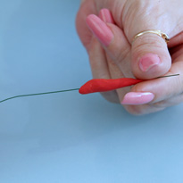 Гибискус из полимерной глины. Шаг 1