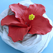 Гибискус из полимерной глины. Шаг 11