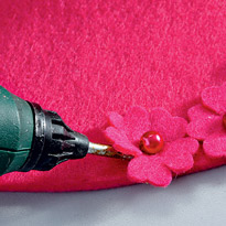 Подставка из фетра "Цветок". Шаг 4