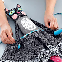 Тряпичная кукла "Кошка в одежке". Шаг 12