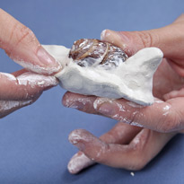 Новогоднее украшение: улитка из полимерной глины. Шаг 4