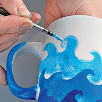 Фарфоровые чашки с вашим авторским рисунком. Шаг 5