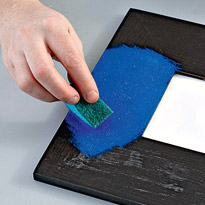 Зеркало с помпонами. Шаг 1