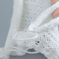 Вязаные мешочки для подарков. Шаг 2