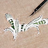 Новогодняя салфетка с кружевом. Шаг 4