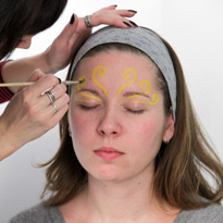 Аквагрим "Маска-бабочка". Шаг 1