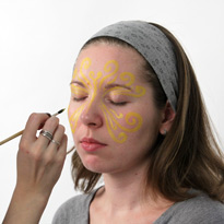 Аквагрим "Маска-бабочка". Шаг 3