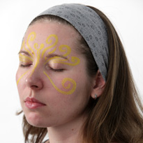 Аквагрим "Маска-бабочка". Шаг 2