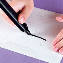 Картина из песка: самолет. Шаг 2