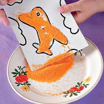 Картина из песка: самолет. Шаг 4