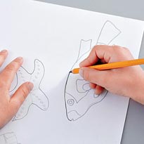 Детский витраж в морском стиле. Шаг 1