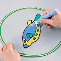 Детский витраж в морском стиле. Шаг 4