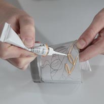 Роспись по стеклу: подсвечник. Шаг 3