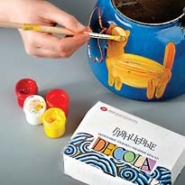 Роспись чайника акриловыми красками. Шаг 2