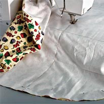 Хлебница из ткани в деревенском стиле. Шаг 1