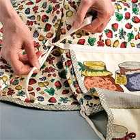 Хлебница из ткани в деревенском стиле. Шаг 6