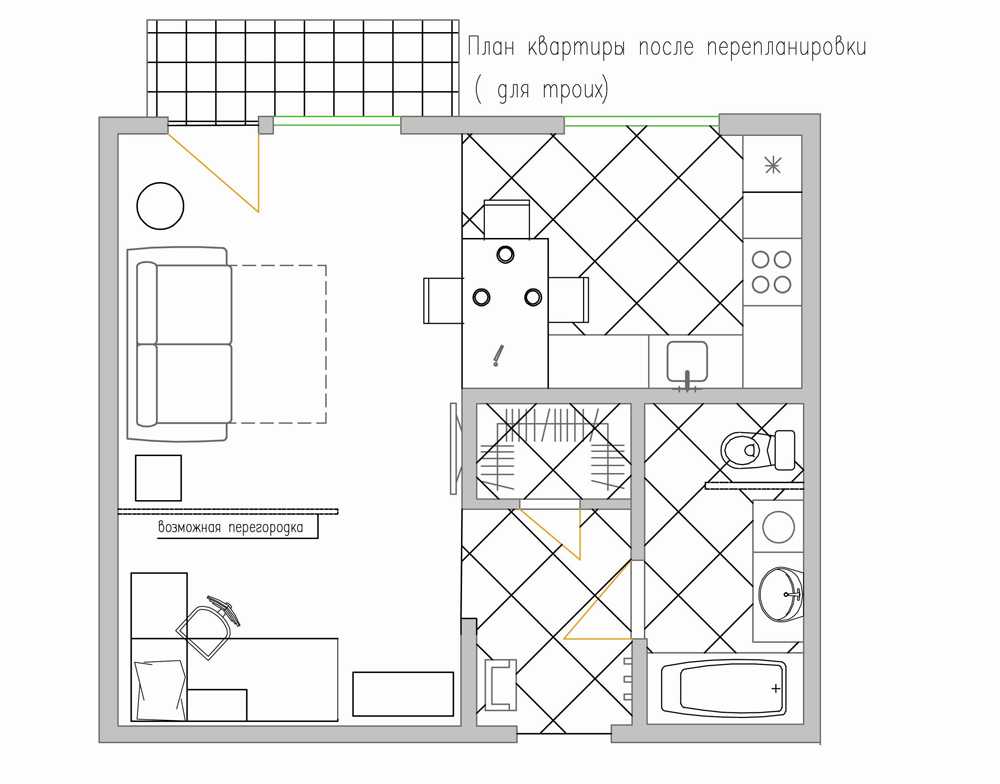 Планировка комнаты схема