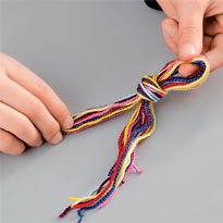 Тесьма для волос. Шаг 1