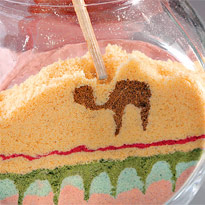 Рисунок из песка Верблюд. Шаг 3