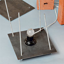 Светильник из кирпичей. Шаг 1