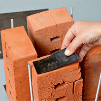 Светильник из кирпичей. Шаг 3