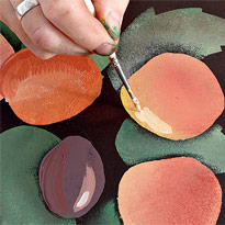 Роспись табурета. Шаг 7