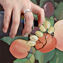 Роспись табурета. Шаг 8