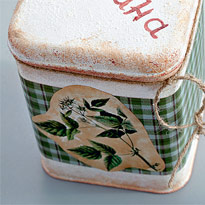 Декорирование банок для хранения чая и травы. Шаг 6