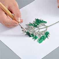 Нанесение рисунка на салфетки. Шаг 2 Нанесение рисунка на салфетки. Шаг 2